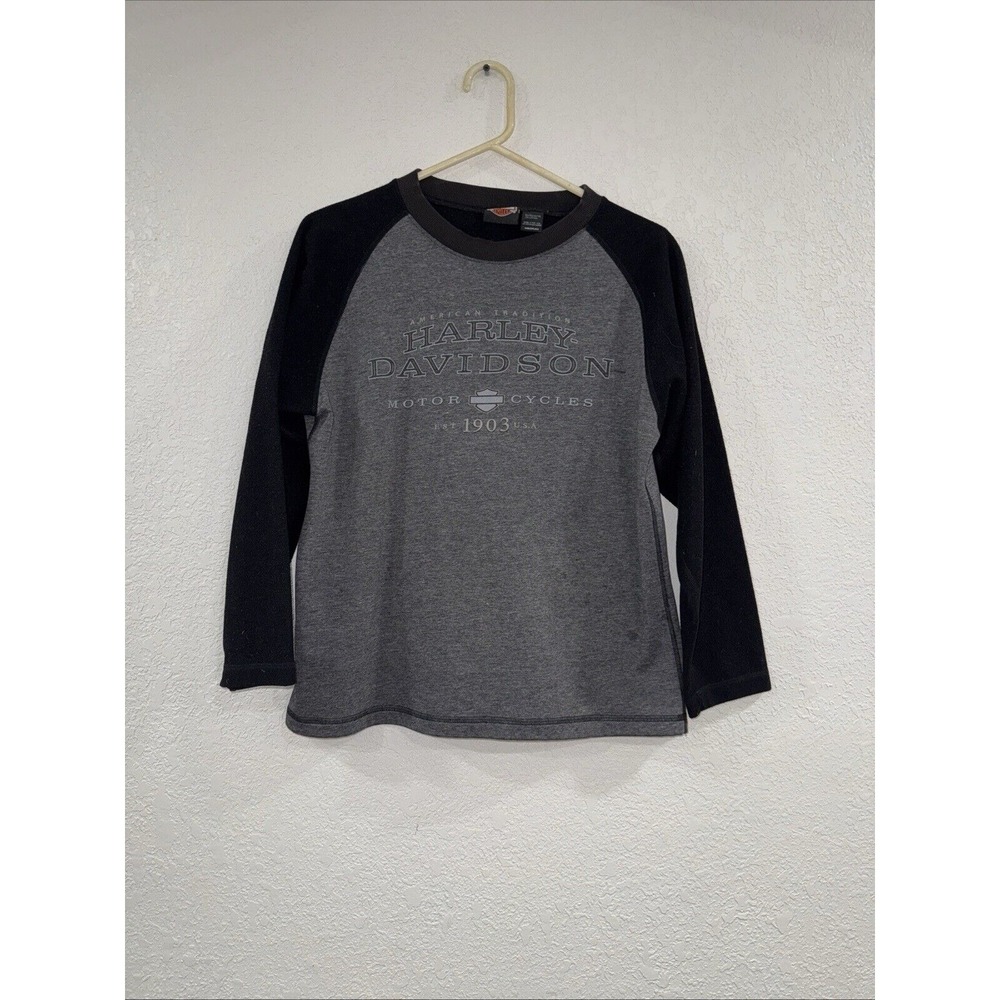 Vintage Harley Davidson Thin Crewneck Sweatshirt Black Size Medium